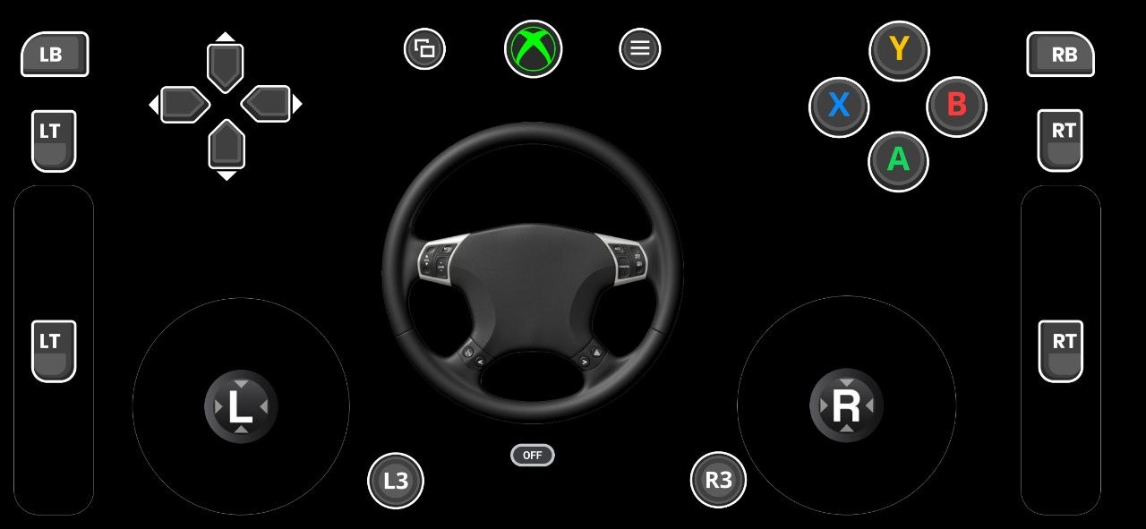 Steering wheel layout on a phone